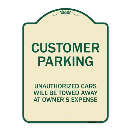 SIGNMISSION Designer Series-Unauthorized Cars Will Be Towed Away At Owners Expense, 18" L, 24" H, TG-1824-9747 A-DES-TG-1824-9747